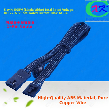 LED RGBW 5-vada sadales kastīte, 6 ostas, 5050 LED savienotājs, ABS korpuss, Cheng xiang