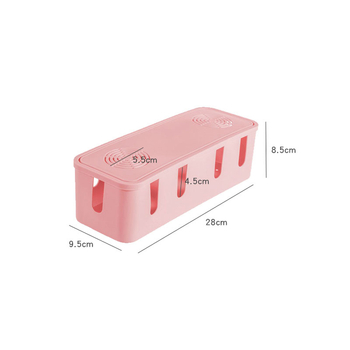 Cutie de stocare a cablurilor cu capac și compartimente | Material PP | Gestionare cabluri la birou