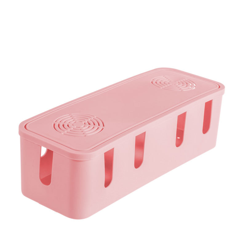 Cutie de stocare a cablurilor cu capac și compartimente | Material PP | Gestionare cabluri la birou