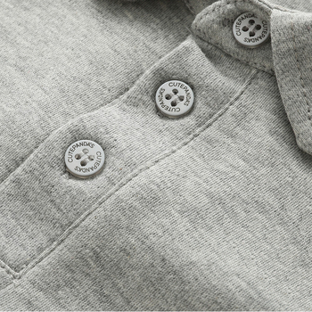 Tricou polo pentru copii, material tricotat, culoare solidă, unisex, pentru copii 3–8 ani