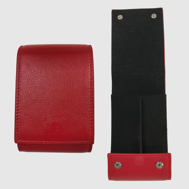 Cutie de depozitare pentru ceasuri, piele de vită de top și capac cu contrast, formă pătrată, logo imprimat, personalizare disponibilă, ambalaj de 50 buc.