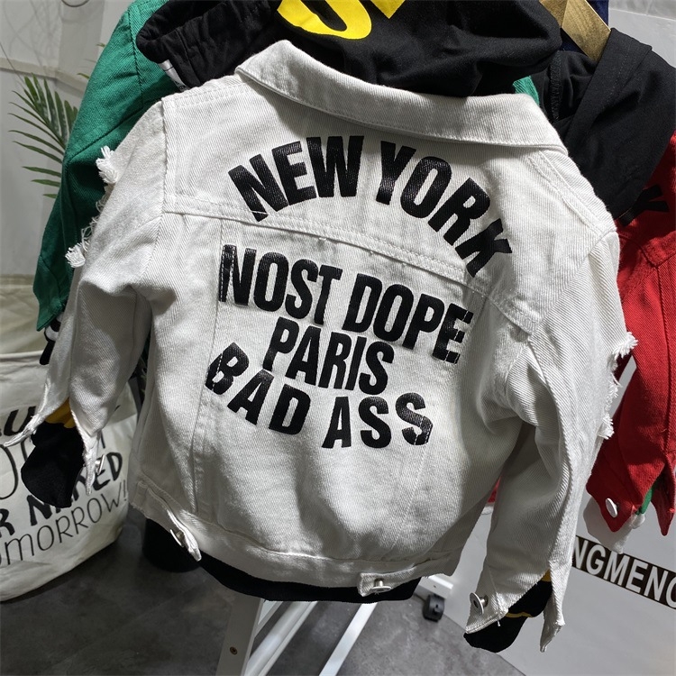 Детско дънково палто, пролетно-есенно, стил корейска версия, памук 95%, за новородени 0–1 година