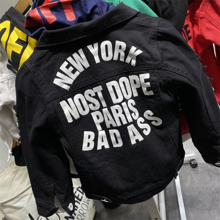 Детско дънково палто, пролетно-есенно, стил корейска версия, памук 95%, за новородени 0–1 година