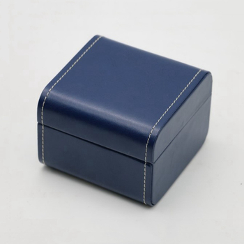 Zhanhui Европейски стил кутия за часовници с капак, PU кожа с шарка lychee, шевове в кар-линия, подплата от кадифе, за механични часовници, горещо щамповане и релеф