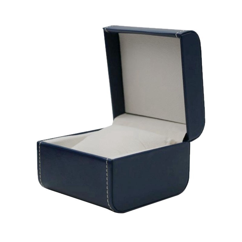 Zhanhui Европейски стил кутия за часовници с капак, PU кожа с шарка lychee, шевове в кар-линия, подплата от кадифе, за механични часовници, горещо щамповане и релеф