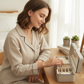 Кутия за часовници за показване с метална рамка и PU кадифена вътрешност, прозорче; 12 бр. опаковка; печат на лого възможен; персонализиране; Bo zhong; лято 2025 пускане