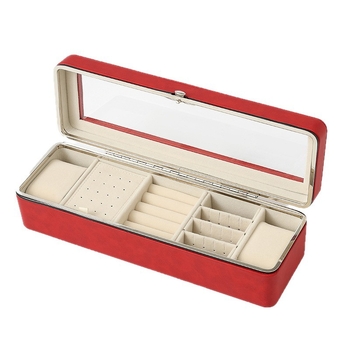 Кутия за часовници за показване с метална рамка и PU кадифена вътрешност, прозорче; 12 бр. опаковка; печат на лого възможен; персонализиране; Bo zhong; лято 2025 пускане