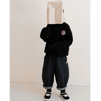 Dječje traperice u korejskom stilu, pamuk, srednji pojas, za dječake starije od 8 godina, proljeće i jesen