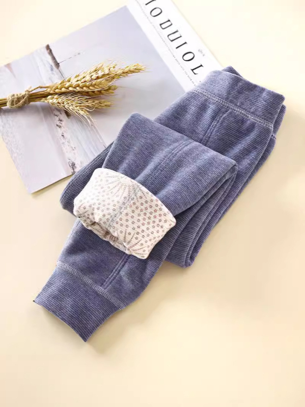 Unisex dječje dvostruko tople hlače, srednji porast struka, 70% poliester, mekana obrada, za djecu od 8 godina.