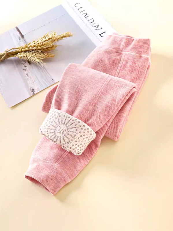 Unisex dječje dvostruko tople hlače, srednji porast struka, 70% poliester, mekana obrada, za djecu od 8 godina.