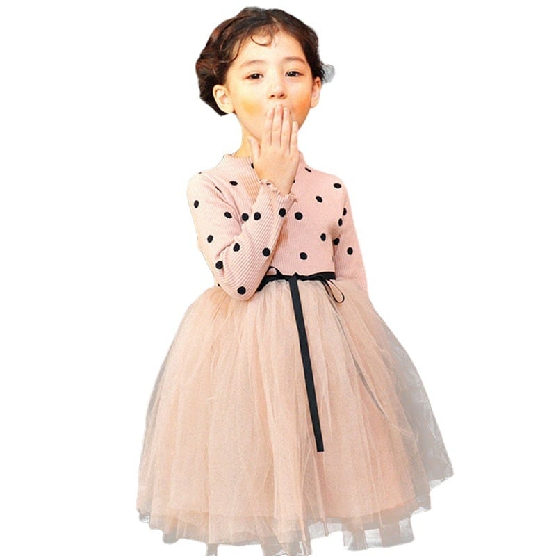 Детска рокля принцеса с мрежест слой, 95% памук, подплата 100% памук, за момичета 3–8 години