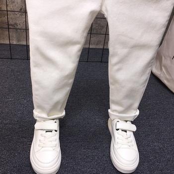 Детски панталони, корейски стил, слим кройка, памук 91–95%, за новородени 0–1 година, пролет 2024