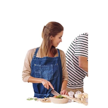 Αμάνικη ποδιά εργασίας, ανθεκτική στις λεκέδες, ύφασμα Cowboy, μονόχρωμο σχέδιο