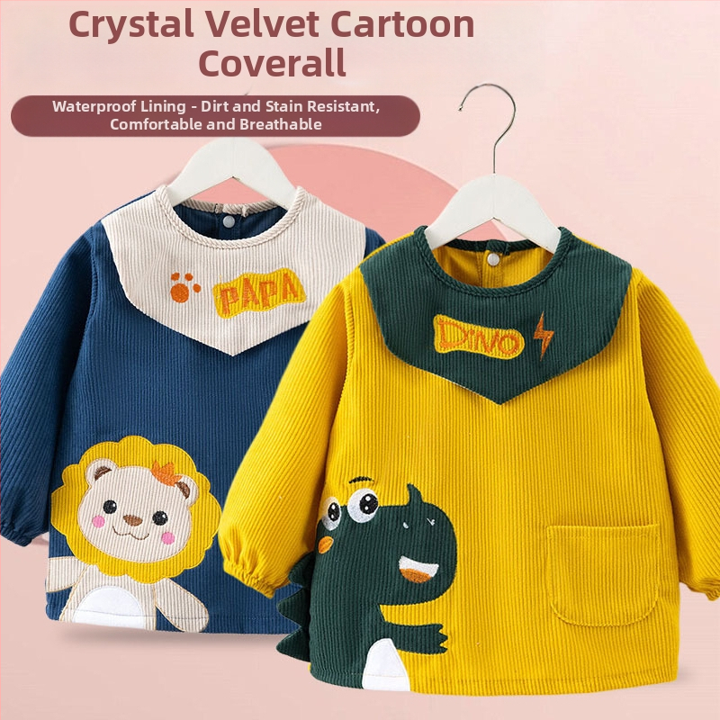 Nedrainājošā corduroja zīdaiņu smoks zēniem, animācijas raksts, poliester, vecums 1-3 gadi