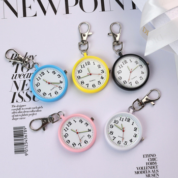 Ρολόι μπρελόκ με κίνηση quartz, στρογγυλός καντράν, πλαστικό περίβλημα, μπαταρία 80mAh, μη αδιάβροχο