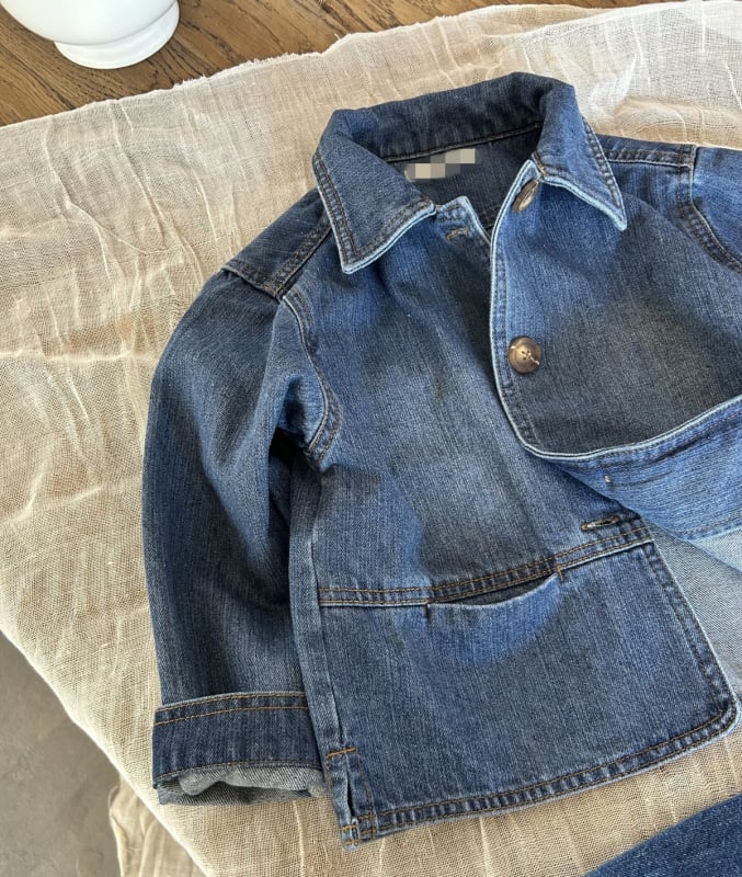 Детско дънково яке в корейски стил, памучно, пролет 2025, едно редово закопчаване, за деца 3-8 години