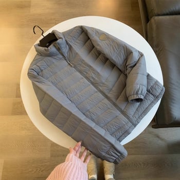 Muška puffer jakna, lagana, sa stojećim ovratnikom, za vanjsku upotrebu (down filling, 50% content, fluffiness 550, cold protection -5°C to 0°C, thin)