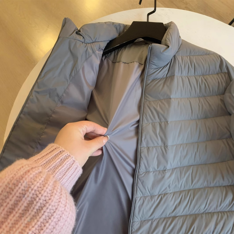 Muška puffer jakna, lagana, sa stojećim ovratnikom, za vanjsku upotrebu (down filling, 50% content, fluffiness 550, cold protection -5°C to 0°C, thin)