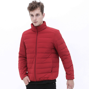 Vyrinė pūkine striukė, lengva, trumpa silueto, stačiu kaklu, 600 užpildo pūkai, išorinis audinys: nailonas