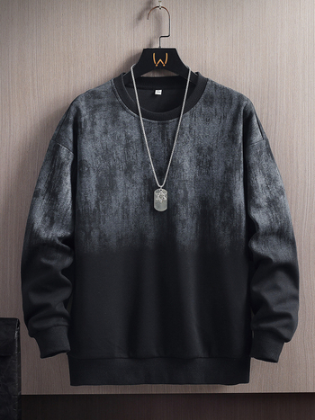 Muški sweatshirt, pionirski dizajn, pulover, jesen 2024, mješavina poliestera, širok kroj