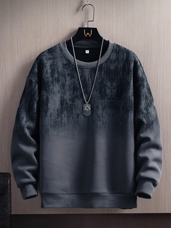 Muški sweatshirt, pionirski dizajn, pulover, jesen 2024, mješavina poliestera, širok kroj