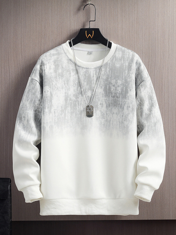 Muški sweatshirt, pionirski dizajn, pulover, jesen 2024, mješavina poliestera, širok kroj