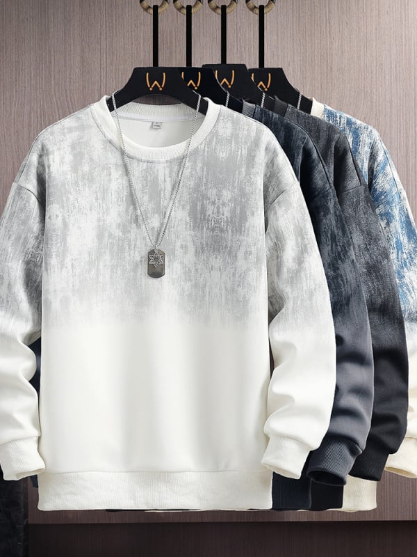 Muški sweatshirt, pionirski dizajn, pulover, jesen 2024, mješavina poliestera, širok kroj