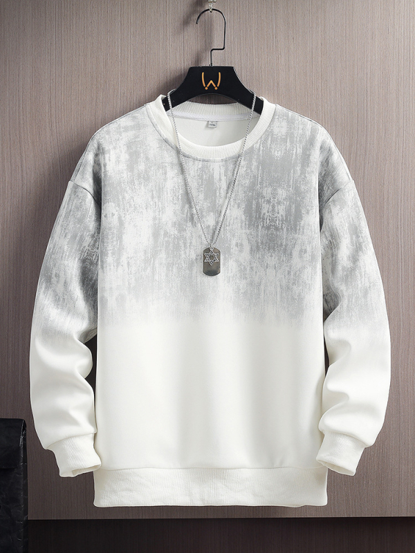 Muški sweatshirt, pionirski dizajn, pulover, jesen 2024, mješavina poliestera, širok kroj