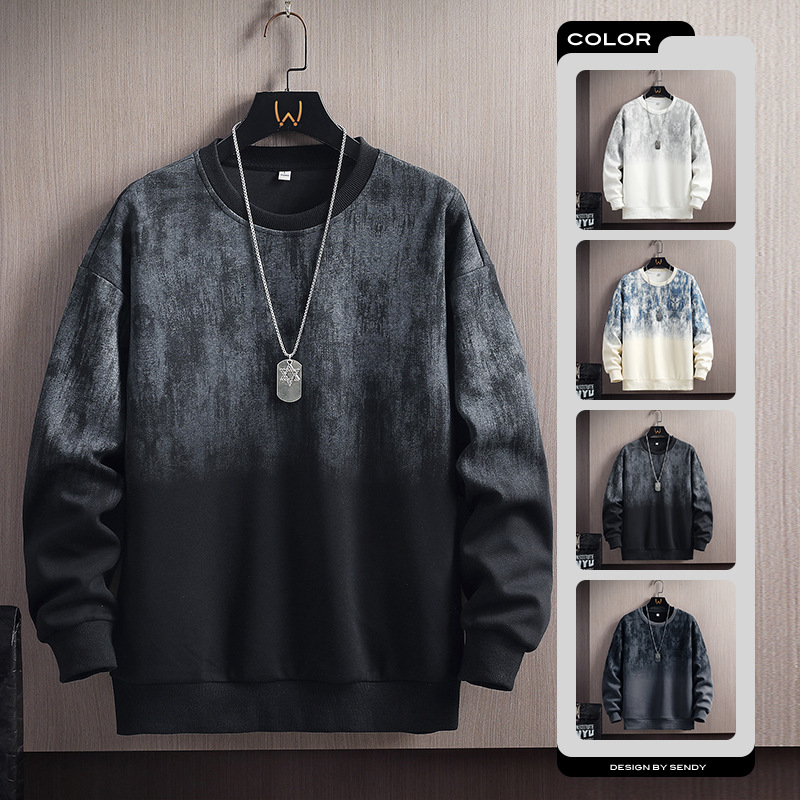 Muški sweatshirt, pionirski dizajn, pulover, jesen 2024, mješavina poliestera, širok kroj