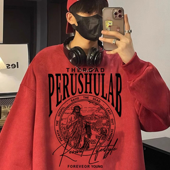 Velur hoodie s kapuljom, širokog kroja, okrugli izrez, dugi rukavi
