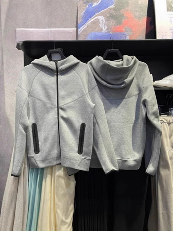 Unisex σετ βαμβακερού αθλητικού μπουφάν με κουκούλα και παντελόνια φόρμας για το φθινόπωρο, στυλ cardigan, κανονική πυκνότητα υφάσματος, βάρος υφάσματος 180–250 g