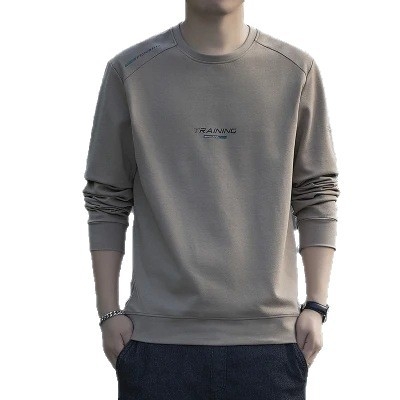 Muški pamučni sweatshirt s dugim rukavima, opuštenog kroja, okrugli izrez, grafički ispis, džep