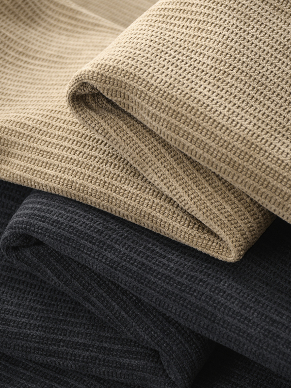 Corduroy fleece majica s velvet debljinom, okrugli ovratnik, dugi rukav, pulover