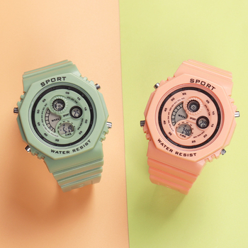 Ρολόι μονόκερος με ηλεκτρονικό μηχανισμό, ψηφιακή οθόνη, φωτεινή λειτουργία, πλαστικό περίβλημα, λουράκι από σιλικόνη