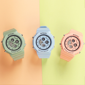 Ρολόι μονόκερος με ηλεκτρονικό μηχανισμό, ψηφιακή οθόνη, φωτεινή λειτουργία, πλαστικό περίβλημα, λουράκι από σιλικόνη
