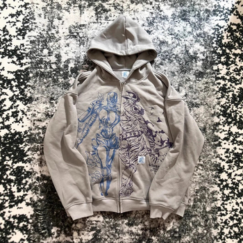 Muški hoodie s kapuljom i zatvaračem, opušten kroj, 3D ispis, gradski stil, poliester tkanina