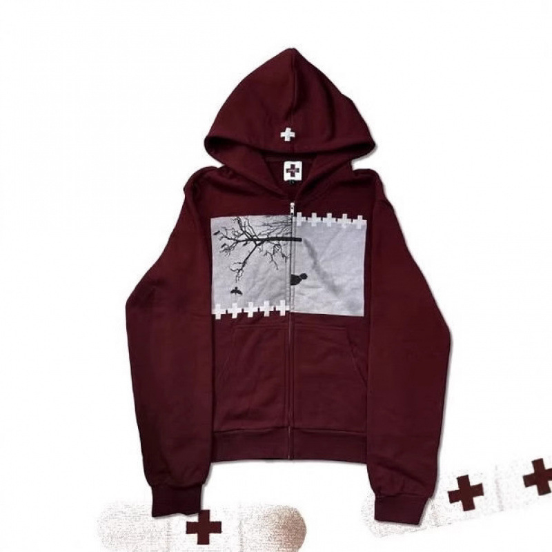 Muški hoodie s kapuljom i zatvaračem, opušten kroj, 3D ispis, gradski stil, poliester tkanina