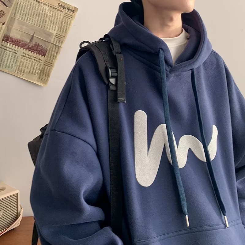 Muški kapucija pulover oversize, fleece podstava, dugi rukavi, poliester materijal