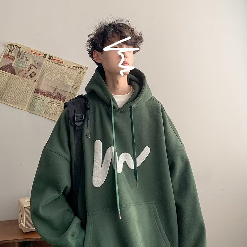 Muški kapucija pulover oversize, fleece podstava, dugi rukavi, poliester materijal