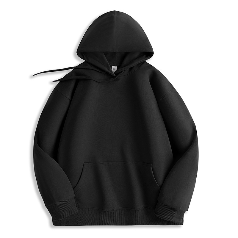 Oversized hoodie pulover s kapuljom, korejskog stila, labav kroj, natpis slovima, 71–80% poliestera
