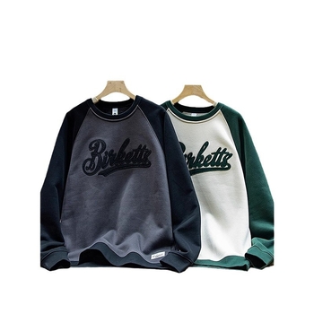 Muški sweatshirt s flisom, okrugli ovratnik, dugi rukavi, 96% poliester