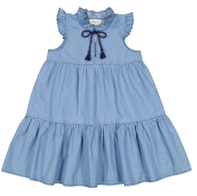 Детска памучна рокля, проста без ръкави, флорален принт