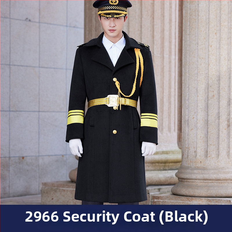 Žieminis darbinis paltas su dvigubu užsegimu, kiilotuotas storas vilnos-poliesterio audinys, pamušalas poliesteris, daug kišenių