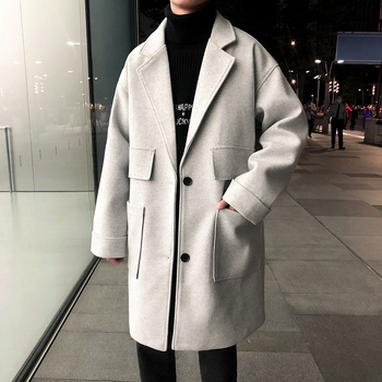 Paltas japonų stiliumi, vidutinio ilgio, vienos eilės užsegimas, apykaklė