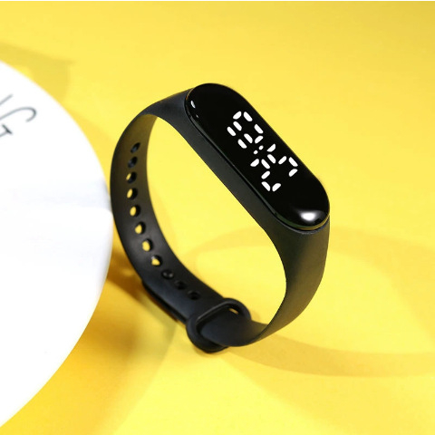 Παιδικό ηλεκτρονικό ρολόι με καρτούν σχεδίαση, ηλεκτρονική κίνηση, μηνιακή οθόνη, αριθμητική οθόνη, ζώνη από σιλικόνη, ωοειδές καντράν