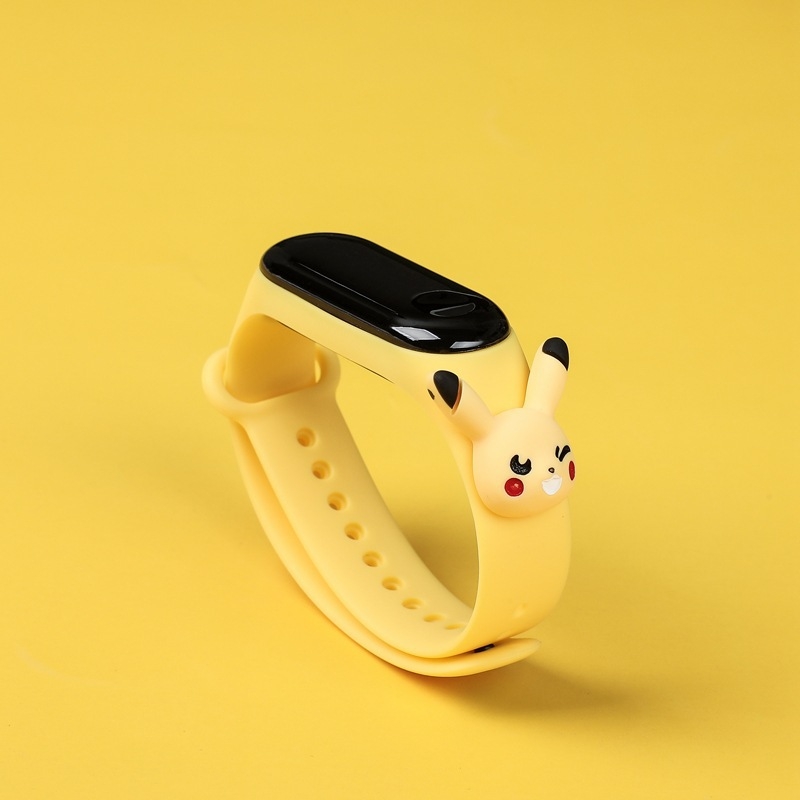 Παιδικό ηλεκτρονικό ρολόι με καρτούν σχεδίαση, ηλεκτρονική κίνηση, μηνιακή οθόνη, αριθμητική οθόνη, ζώνη από σιλικόνη, ωοειδές καντράν