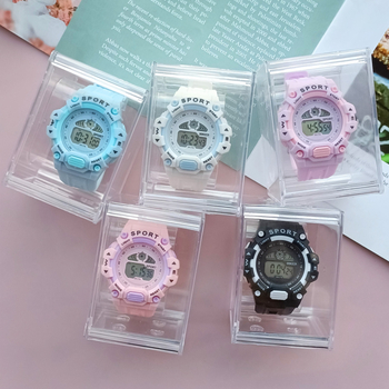 Ηλεκτρονικό ρολόι μαθητών με ψηφιακή οθόνη, αδιάβροχο, στρογγυλό περίβλημα ABS και λουρί PVC