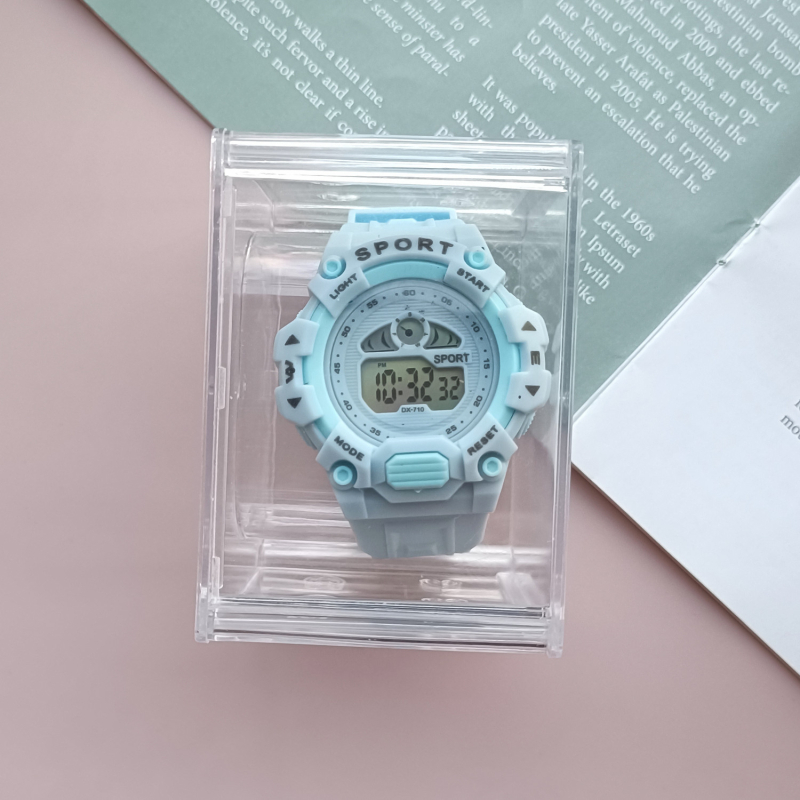 Ηλεκτρονικό ρολόι μαθητών με ψηφιακή οθόνη, αδιάβροχο, στρογγυλό περίβλημα ABS και λουρί PVC