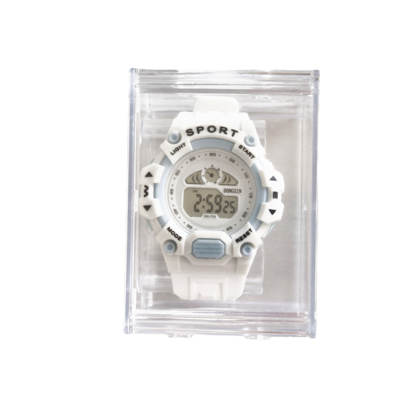 Ηλεκτρονικό ρολόι μαθητών με ψηφιακή οθόνη, αδιάβροχο, στρογγυλό περίβλημα ABS και λουρί PVC