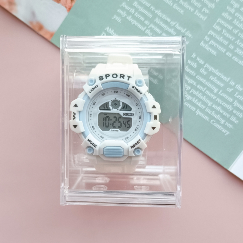 Ηλεκτρονικό ρολόι μαθητών με ψηφιακή οθόνη, αδιάβροχο, στρογγυλό περίβλημα ABS και λουρί PVC